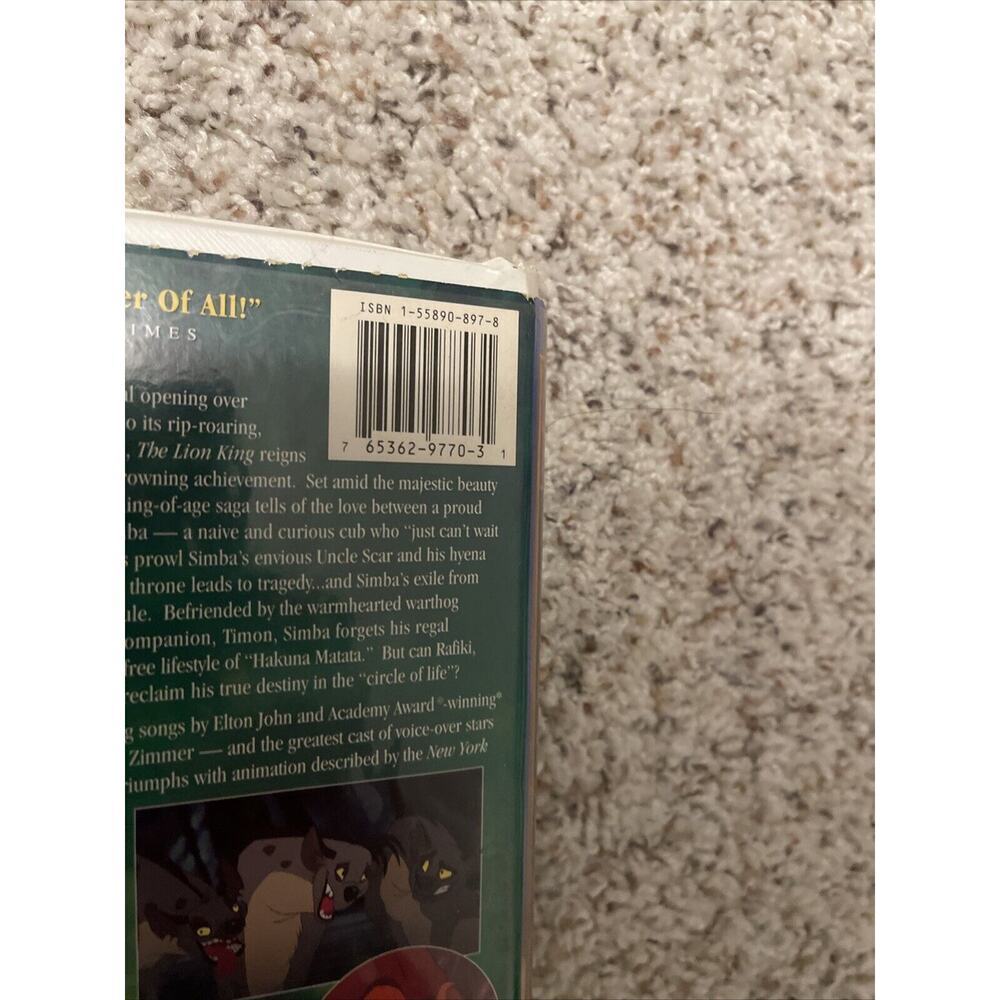 Walt Disney masterpiece The Lion King on VHS with case - Picture 4 of 6
